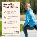 Glucosamine Chondroitin MSM with Hydrolyzed Collagen Peptides - Joint Support Supplement with Quercetin, Bromelain & Boswellia Extract - Collagen pills for Hair Skin Nails - FSA Eligible 2 Pack 3