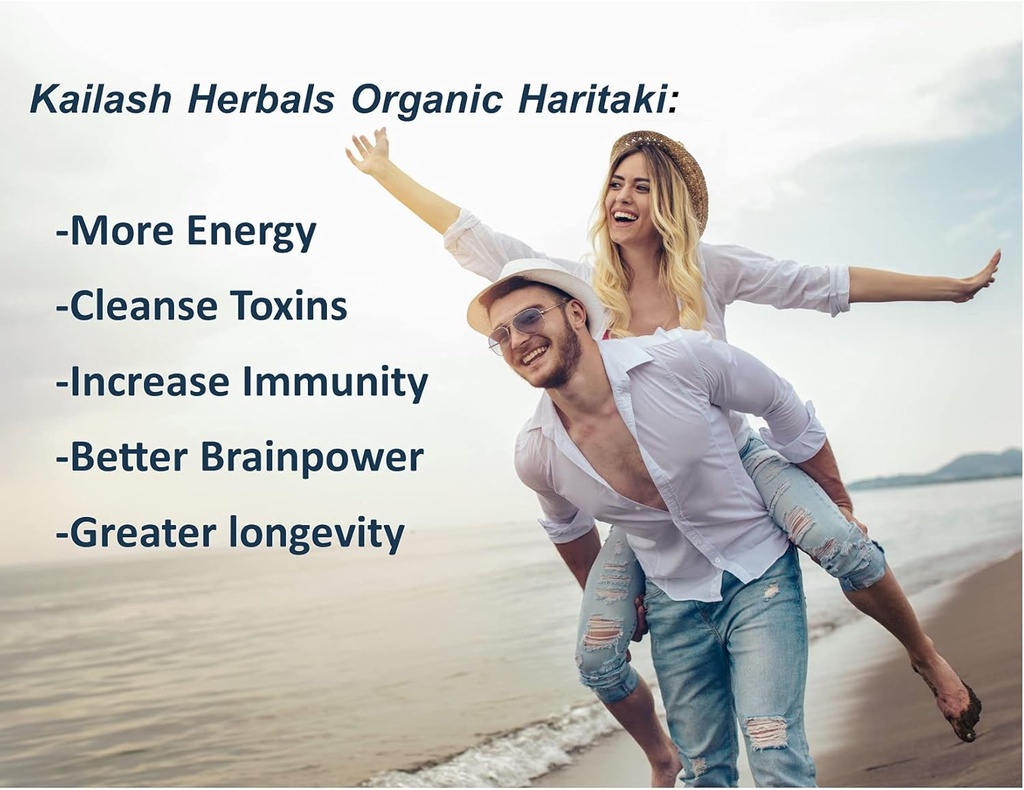 Organic Haritaki Capsules - Improves Digestion - Detoxification & Rejuvenation – Maintains Regularity - Brain Function- 100 Capsules Terminalia chebula | Vegan, Non-GMO 3