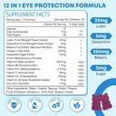 2 Pack Lutein Gummies, 12 in 1 Lutein and Zeaxanthin Supplements Eye Vitamins Gummies for Adults, Eye Health Supplement with Multiple Vitamin for Promoting Eye & Vision - 120 Gummies 3