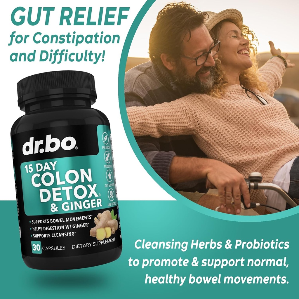 Colon Cleanser Detox Supplement Capsules - 15 Day Colon Cleanse Pills & Probiotic Herbal Formula - Daily Bowel Movement Supplements for Intestinal Stomach Bloating Digestive Gut Cleansing Support 5