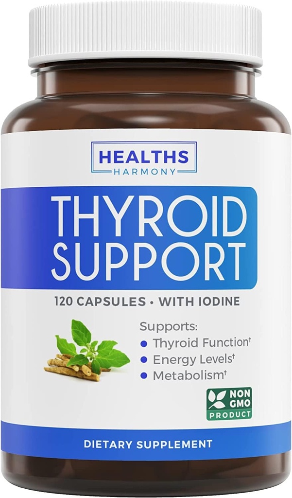 Bundle of Thyroid Support & Ashwagandha - Revive & Thrive Pack - Thyroid Support with Iodine (Non-GMO) Improve Energy & Organic Ashwagandha with 1350mg Ashwaganda Root Powder Per Serve 3