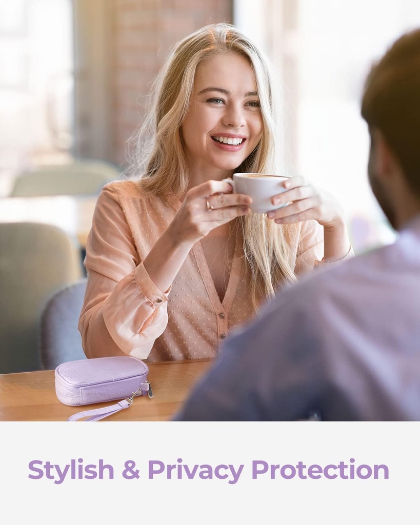 Cute Pill Organizer 2 Times a Day, PU Leather Pill Case for Women, Portable Weekly Pill Box for Purse with Storage Bag to Hold Vitamins, Medications, Fish Oils, Supplements (Purple) 6