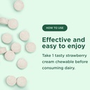 Yuve Natural Fast Acting Dairy Relief Delicious Chewables - Lactase Enzyme 9000 FCC - Say Goodbye to Dairy Discomfort from Lactose Intolerance - Strawberry Cream Flavor - 30ct 5