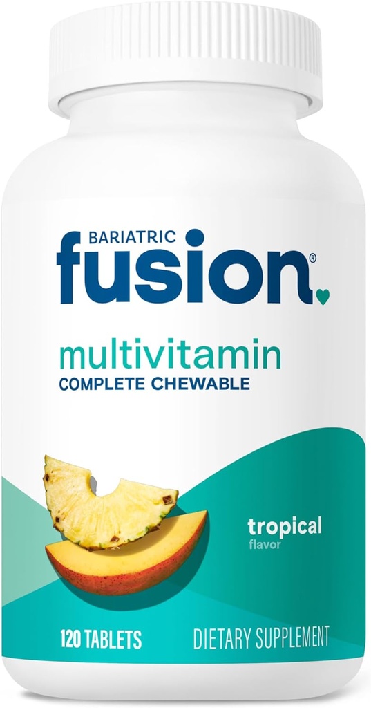 Bariatric Fusion Bariatric Multivitamin with Iron Complete Chewable | Tropical Flavor | Post Bariatric Vitamins for Gastric Bypass and Sleeve Gastrectomy | One Month Supply 2