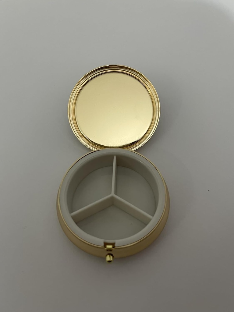 AmyZone Metal Pill Organizer Travel Friendly Portable Compact Pill Box Cute Pill Case to Hold Vitamins/Tylenol/Fish Oil/Supplements/Meds/Tablet for Purse/Pocket(Mommy Fuel-Round) 6