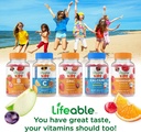 Lifeable Vitamin D Kids + Iron & Vitamin C Kids, Gummies Bundle - Great Tasting, Vitamin Supplement, Gluten Free, GMO Free, Chewable Gummy 6