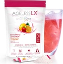 AgelessLX Powder Supplement for Women - with HMB Collagen Enhancer Plus Vitamin D3 with K2, Horsetail and Biotin for Lean Muscle and Stronger Hair and Nails - 30 Powder Packets Strawberry Lemonade 2