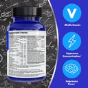 Focus Factor Nutrition for The Brain, Improved Memory & Concentration Brain Supplement, Complete Multivitamin with Vitamins B6, B12, D, Bacopa Monnieri & Tyrosine, 60 Count (2 Pack) 4