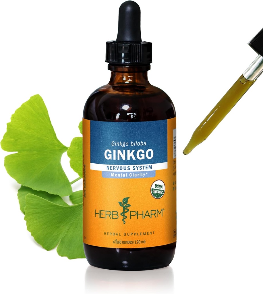 Herb Pharm Certified Organic Ginkgo Liquid Extract for Memory and Concentration - 4 Ounce 2