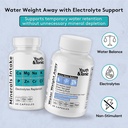 Water Weight Pills for Thin Waistline Belly Bloating Swelling & Temporary Water Retention + Electrolytes Replenish as Natural Diuretic Supplement for Woman & Men – 120 Capsules by Youth & Tonic 3