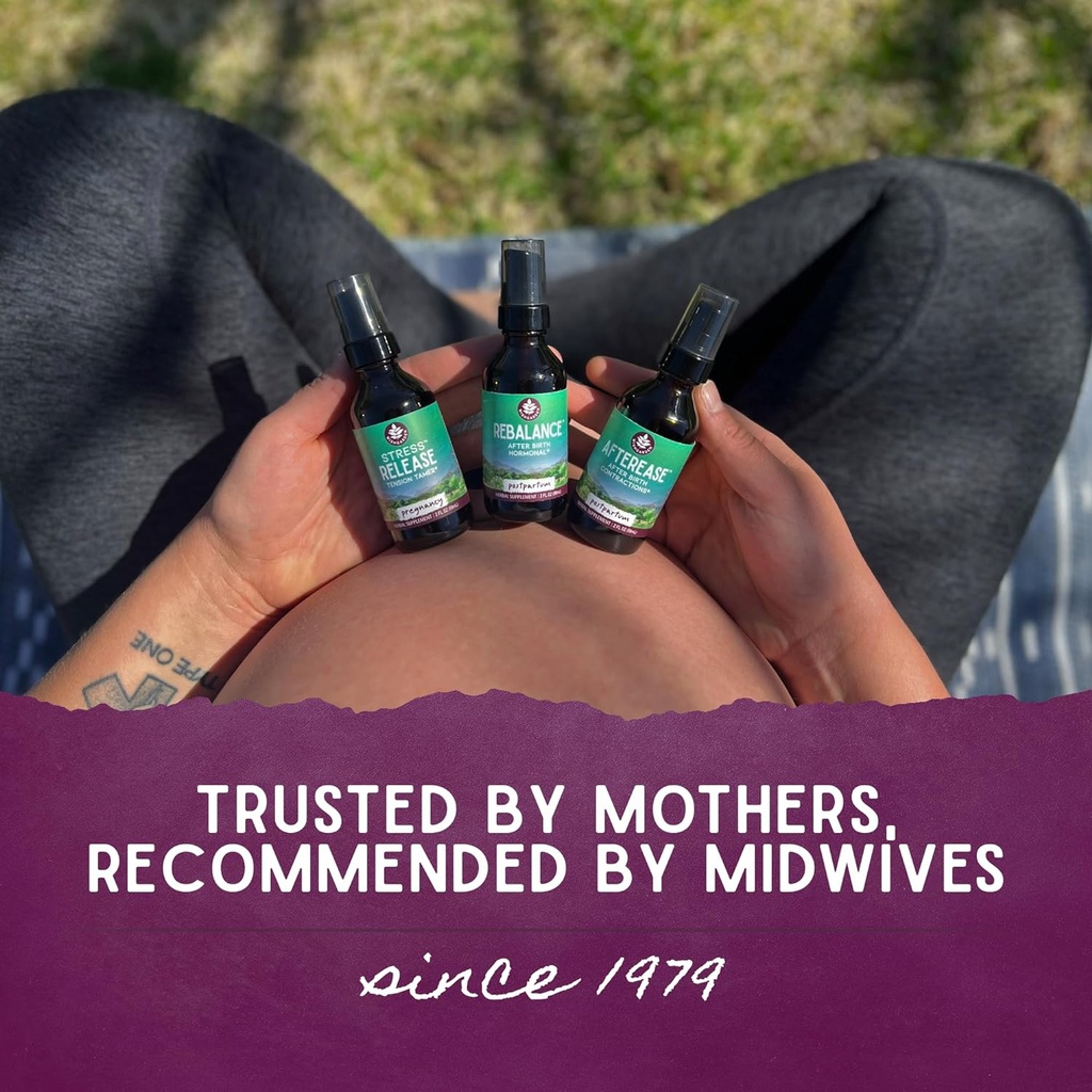 WishGarden Herbs AfterEase for After Birth Contractions - All-Natural Herbal Supplement with Cramp Bark & Black Haw Bark Soothes Afterbirth Contractions & Uterine Cramping, Postpartum Essentials, 4oz 6