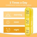 Weekly Pill Organizer 3 Times a Day,Travel Pill Box 7 Day,Daily Portable Small Pill Case,Moisture-Proof Medicine Organizer Box for Vitamins, Fish Oils, Supplements and Medications Supplement（White） 5