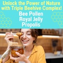 Bee Pollen Apigenin Citrus Bergamot Gummies w Organic Propolis Royal Jelly Honey Lemon Balm Extract, Supplement for Men Kids, Tincture Drops Powder Capsule Herb Capsules Supplements Alt, Pollan Polen 4