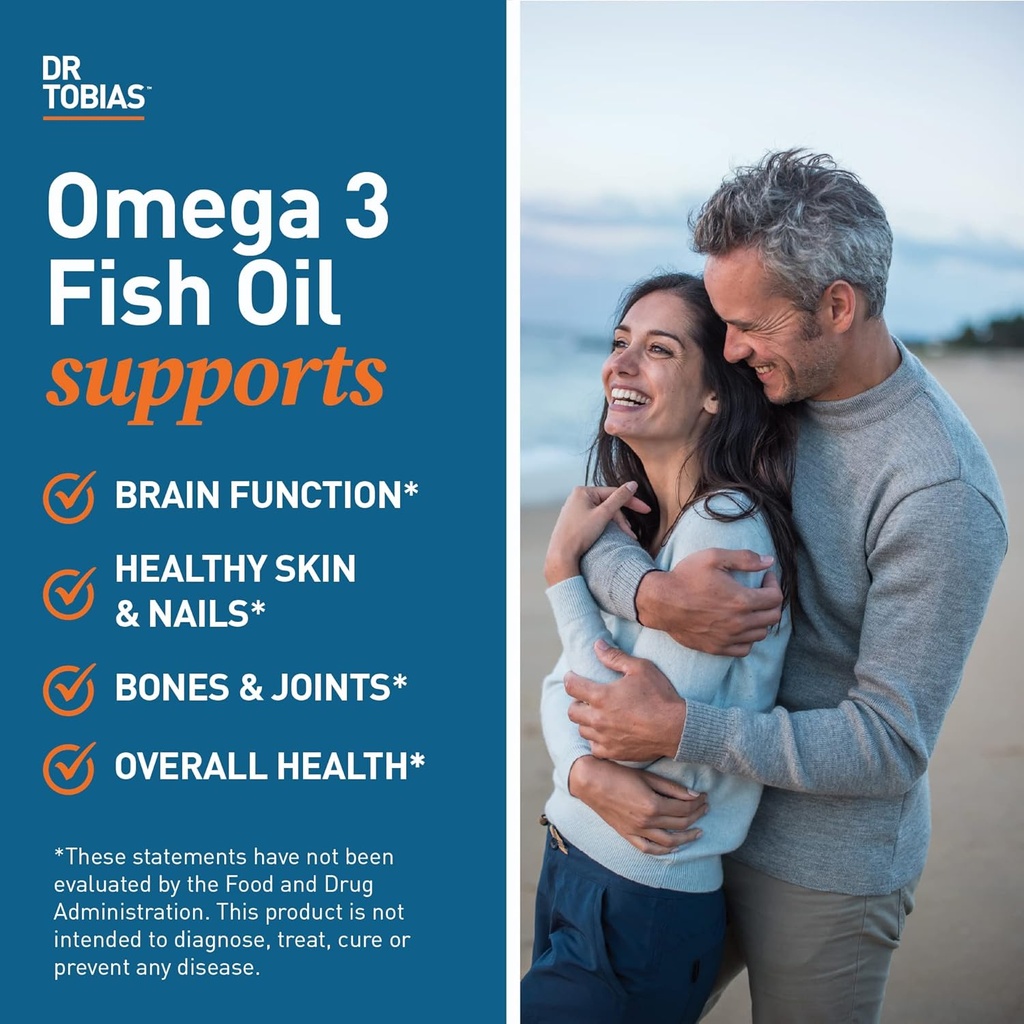 Dr. Tobias Omega 3 Fish Oil and Vitamin D-3 Promotes Overall Health - 3 Month Supply 5