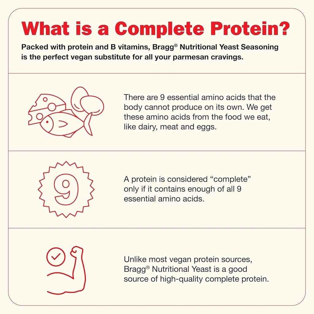Bragg Nutritional Yeast Seasoning Variety Pack - (2 Pack) 3 oz - Dairy-Free Parmesan Cheese Substitute - Perfect for Salads, Pastas, Popcorn, and More 6