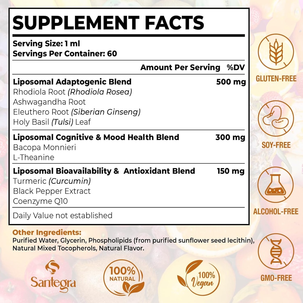 57,000 MG Liposomal Active Rhodiola Rosea Supplement, Rhodiola Root Extract, Liquid for High Absorption, Rhodiola Rosea Root Extract Tincture for Energy, Stress, Mood, Vegan, 60 ml 3