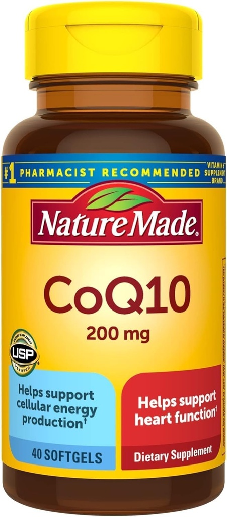 Nature Made CoQ10 200 mg Softgels (40 Count) (Pack of 3) 2