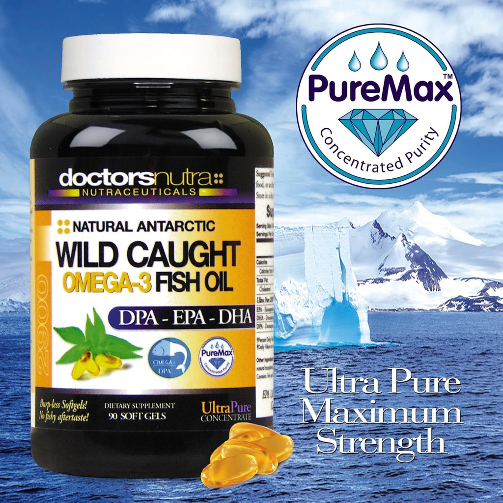Natural Wild Caught Omega 3 DPA-EPA-DHA Fish Oil - 90 Softgel 5