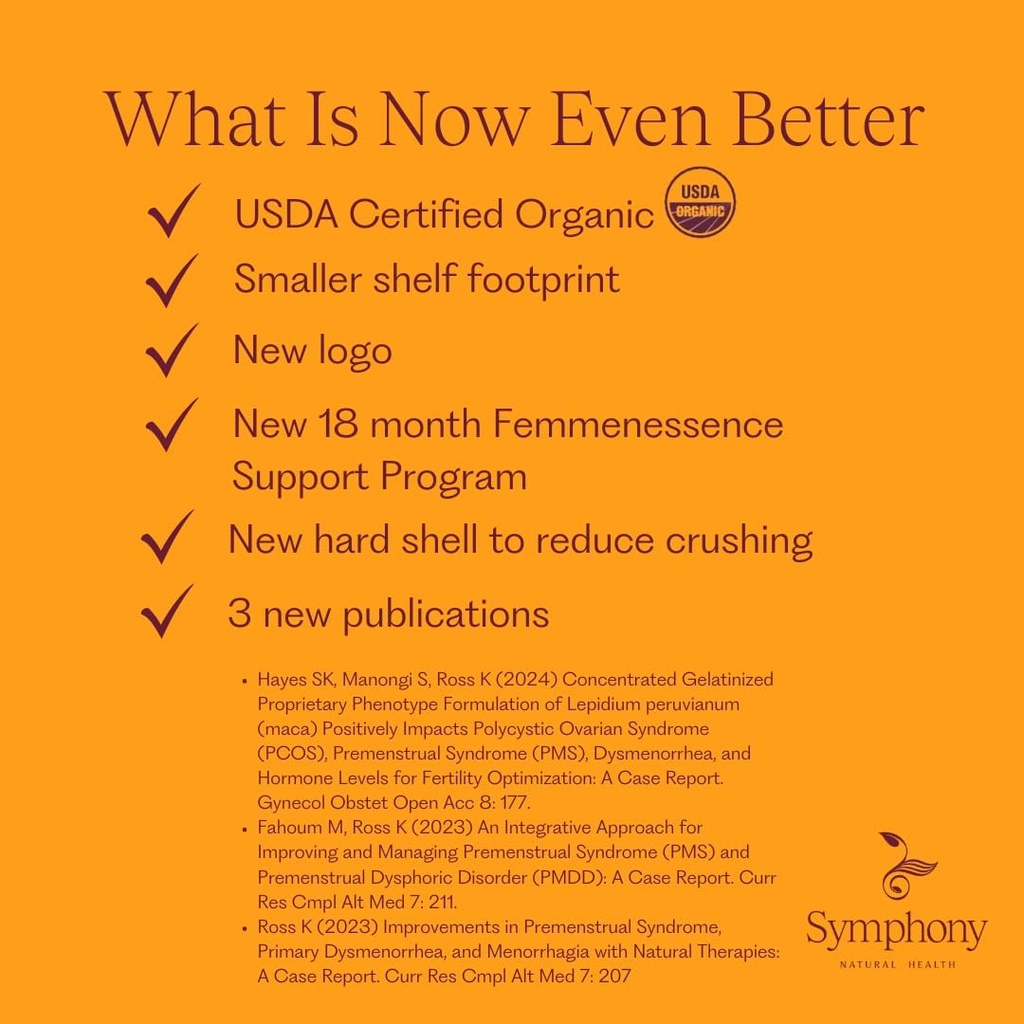 Femmenessence® MacaHarmony® – Clinically Studied Hormone Balance Support for Menstrual Health, PMS Relief, Mood, Skin & Fertility (240 Capsules, 120 Day Supply) 5