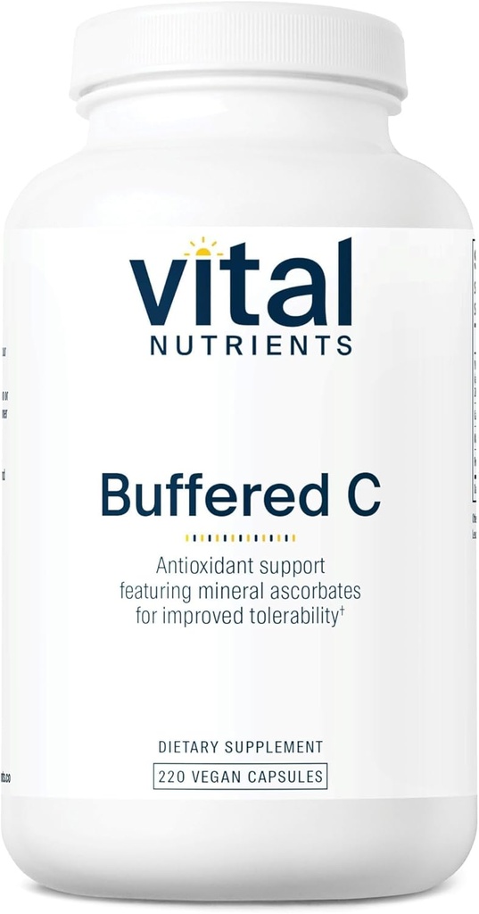 Vital Nutrients Buffered Vitamin C 500mg | Vegan Gentle Vitamin C for Sensitive Individuals* | Immune Support Supplement* | Gluten, Dairy and Soy Free | Non-GMO | 220 Capsules 2