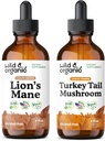 Wild & Organic Lion's Mane Tincture 4 fl oz & Turkey Tail Tincture 4 fl oz 2
