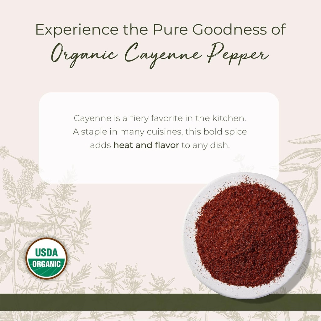 Starwest Botanicals Organic Cayenne Pepper Powder 35k HU - Adds Heat, Red Pepper Spice for Seasoning & Marinades, Derived from Capsaicin, Certified Kosher, Non-GMO - Bulk 1 lb Bag 3