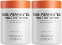 Codeage Teen Multivitamin Supplement – Daily Vitamins and Minerals for Teen Boys and Girls – Organic Whole Food Formula with Omega-3 and Vitamins A to K - 2 Pack 2