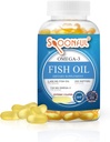 Spoonful Omega 3 Fish Oil Enteric Coated 2400mg, 200 Capsules, Burpless, Rapid Release Softgel Capsules, Made in USA, NSF-Certified 2