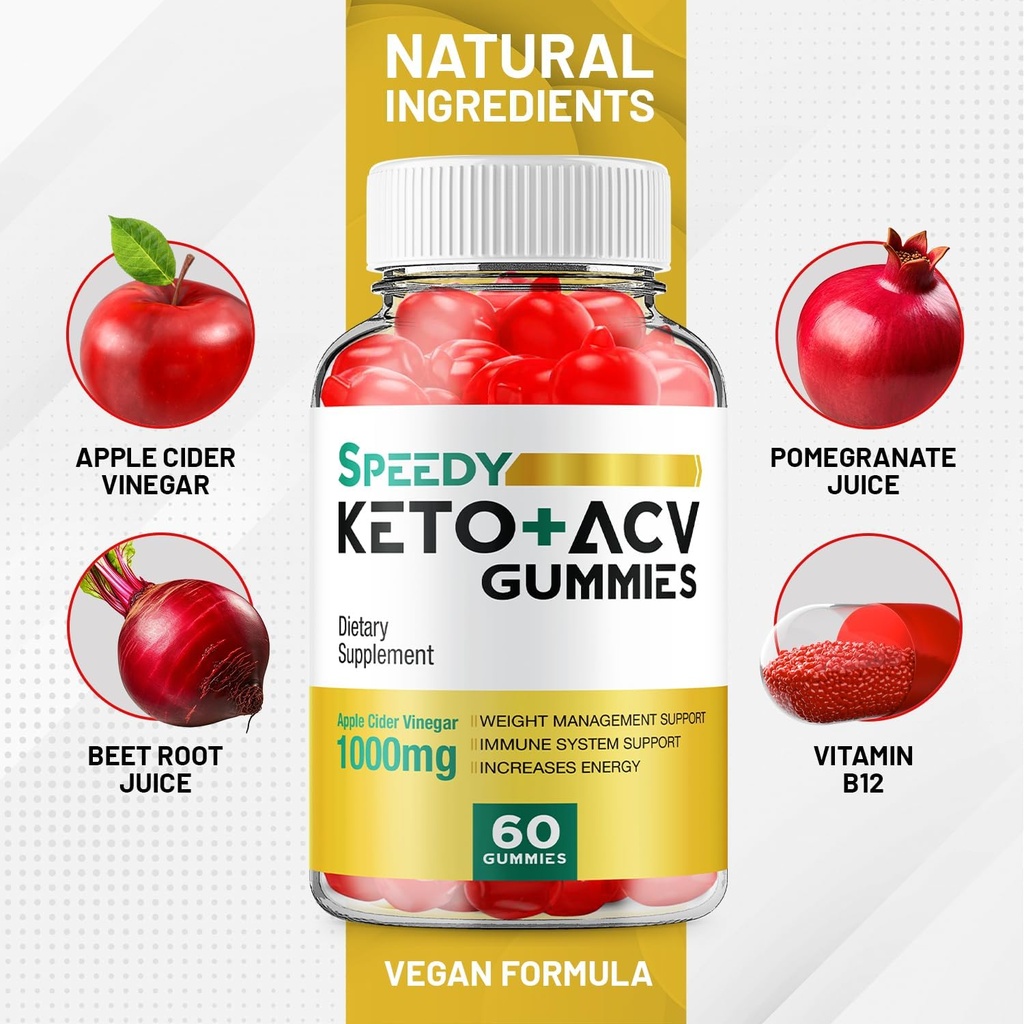 (3 Pack) Speedy Keto ACV Gummies - Advanced Formula Speedy Keto Plus ACV Gummies Apple Cider Vinegar Speedy ACV Dietary Supplement Men Women (180 Gummies) 6