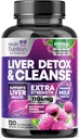 Gentle Liver Cleanse Detox & Repair Formula - Advanced Liver Support Supplement with Silymarin Milk Thistle, Dandelion Root, Artichoke Extract, Turmeric, Choline, & Beetroot - 120 Veggie Capsules 2