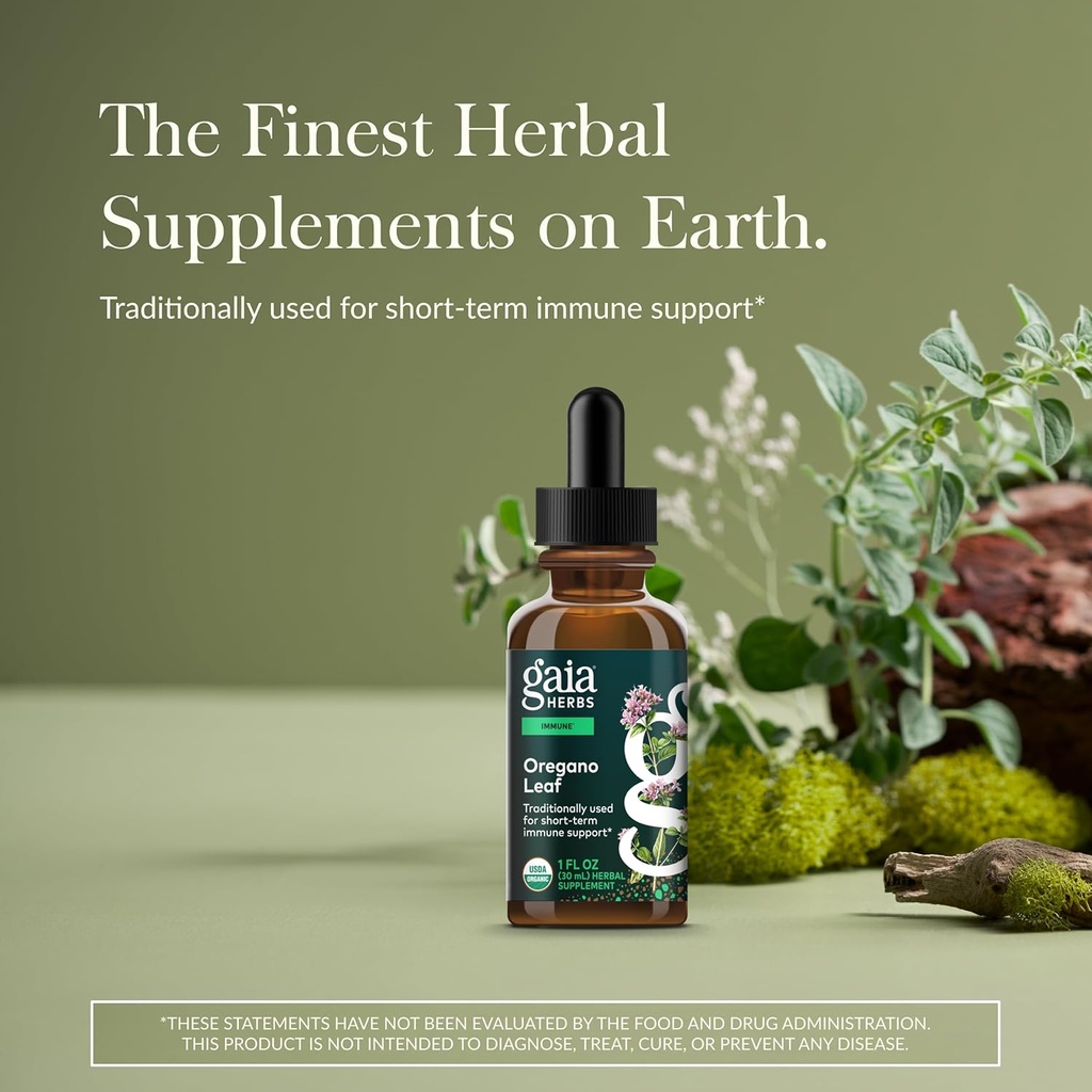Gaia Herbs Oregano Leaf - Immune Support Herbal Supplement - with Oregano Leaf Extract - Certified Organic - 1 Fl Oz (23 Servings) 3
