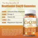 2 Pack 500MG Coq10 Gummies - 3X Better Absorption, Plus Omega-3, Magnesium, Vitamin B3 & Zinc - Coenzyme Q10 Supplements for Heart Health, Cellular Energy & Antioxidant, Vegan, 120 Counts 4