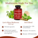 Real Mushrooms RealClarity (60ct) and Reishi (90ct) Capsules Bundle - Mushroom Supplement for Mental Clarity, Focus, Relaxation, Sleep & Longevity - Vegan, Non-GMO, Verified Levels of Beta-Glucans 5