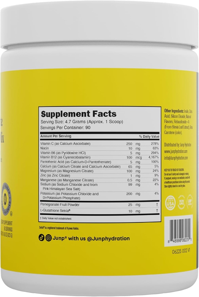 JUNP Electrolytes Powder No Sugar No Carbs – Lemonade Keto Electrolyte Drink Mix - Potassium & Salt Hydration Powder Electrolytes - Zero Calorie Sugar Free Electrolyte Powder, Kosher, 90 Servings 3