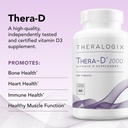 Theralogix Thera-D 2000 Vitamin D Supplement - 2,000 IU (50 mcg) Vitamin D3 Tablets - 180-Day Supply - Immune Support Supplement for Women & Men - Aids Bone & Heart Health - NSF Certified -180 Tablets 5