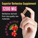 Berberine Supplement 1200mg - High Bioavailability Berberine HCL Microbeadlets,GLP-1 & AMPK Activator for Women Men 180 Vegan Capsules 5
