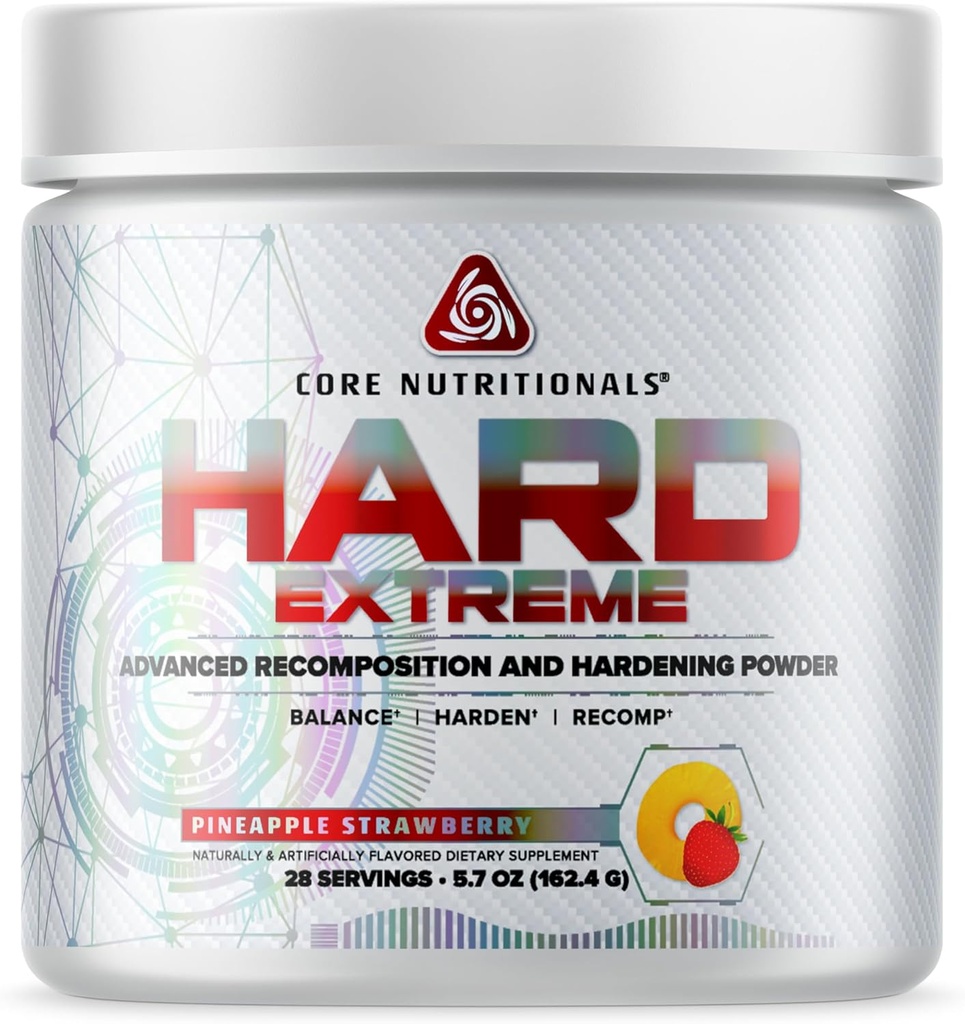 Core Nutritionals Platinum Hard Advanced Recomposition and Hardening Agent, Reduces Cortisol Levels and Regulates Healthy Estrogen Production 28 Servings (Pineapple Strawberry) 2