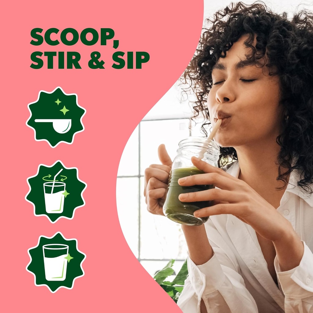 Amazing Grass Greens Blend Energy: Smoothie Mix, Super Greens Powder & Plant Based Caffeine with Matcha Green Tea & Beet Root Powder, Watermelon, 30 Servings (Packaging May Vary) 6