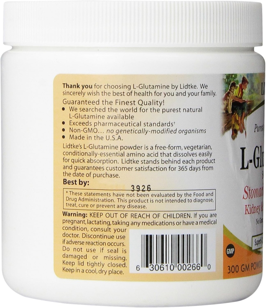 Lidtke Technologies L-Glutamine Powder, 300 Gram 3