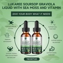 (2 Pack) Soursop Graviola Leaf Extract Liquid Drop Plus Pure Botanical Sea Moss for Cell Support & Regeneration, Immunity, Liver, Gut & Antioxidant - Soursop Bitters Liquid, Natural Flavor, 1 Fl Oz 4