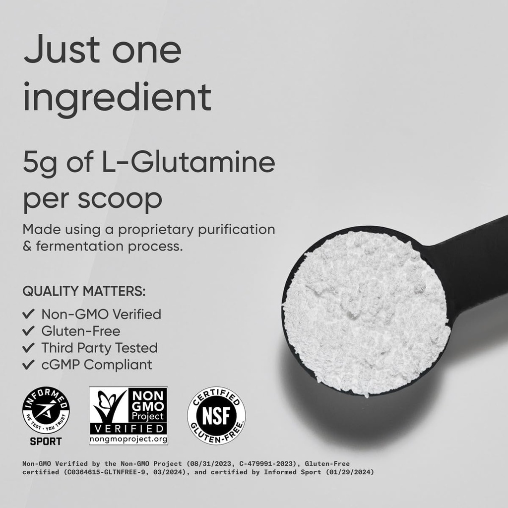 Sports Research L-Glutamine - Workout Recovery, Immune Health & Gut Health Support - 5 G Per Serving - 17.64 Oz 3