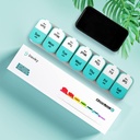 Daviky Large Weekly AM PM Pill Organizer - 7 Day, 2 Times a Day With Extra Large Compartments for Vitamins, Medicine, Supplements (Cyan) 4