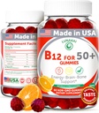 Lunakai USA Made Vitamin B12 Gummies for Adults 50+, Non-GMO B12 for Energy & Vitality Boost, Delicious Orange Flavor, 60ct 2
