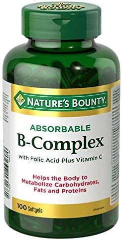 Nature's Bounty Absorbable B-Complex with Folic Acid Plus Vitamin C, 100 Softgels 2