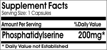 Phosphatidylserine 200mg // 200 Capsules // Pure // by PureControl Supplements 3