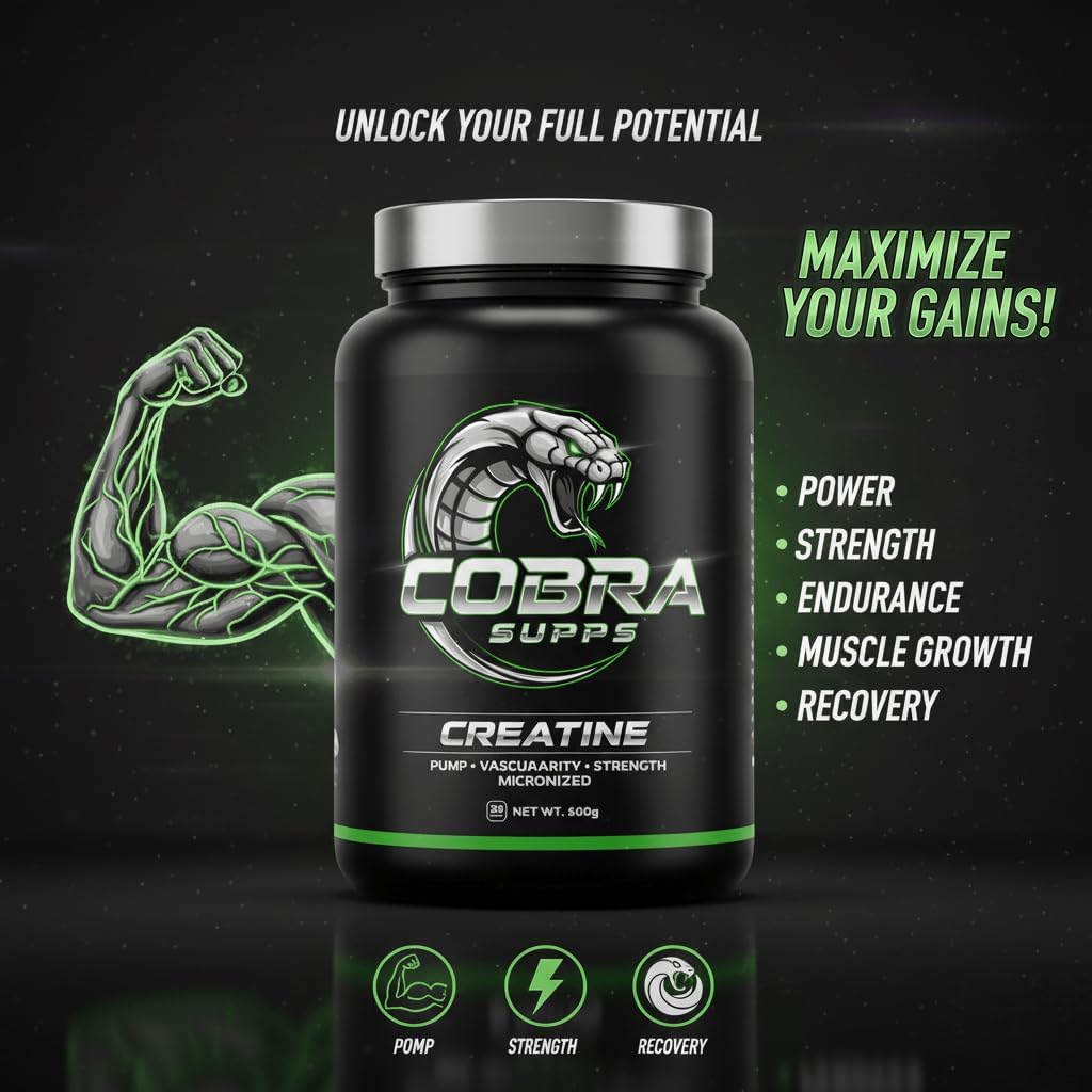 Cobra Creatine Blend Creatine Monohydrate Creatine Anahydrous Creatine Phosphate Betaine Anhydrous L-Glutamine 3