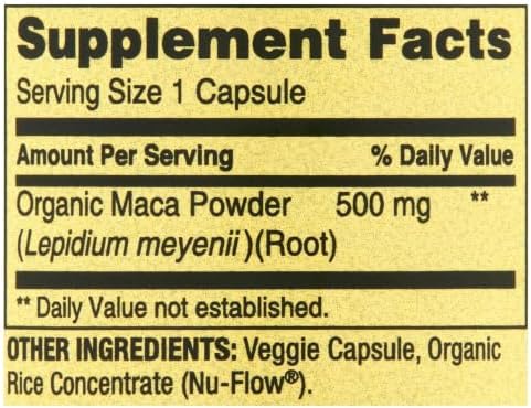Generic Spring Valley Maca Root 500mg Capsules, Organic Maca Root for Women and Men, Dietary Supplement, 90 Vegetarian Capsules + DRI Store +Sticker 3