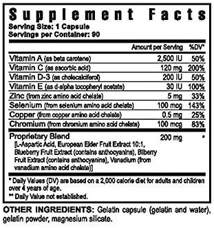 100mcg Selenium Plus A, C. D3, E, Copper & Chromium - 90 CAPS 3