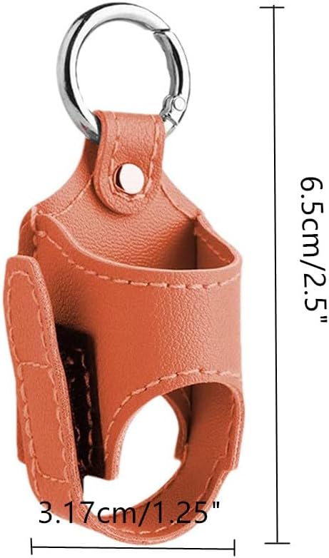 2pcs Portable Asthma Inhaler Holder，Lightweight PU Leather Protective Travel Handy Asthma Inhaler Case for Adults and Kids，Holder Only (Orange) 3