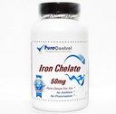 Iron Chelate 50mg // 200 Capsules // Pure // by PureControl Supplements 2
